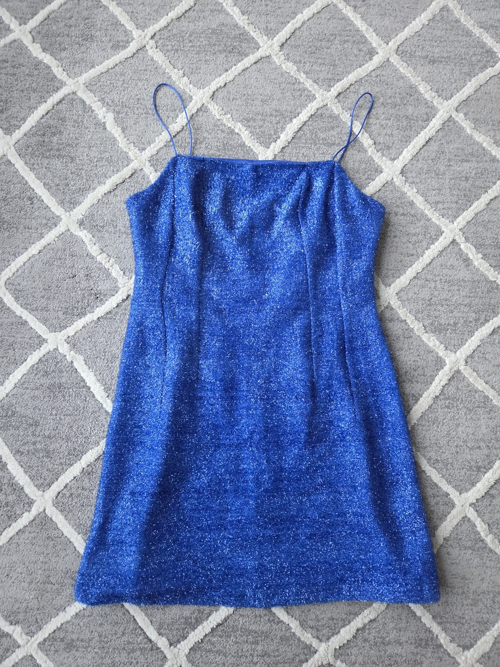 Topshop Electric Blue Sparkly Dress - Picture 2 of 8